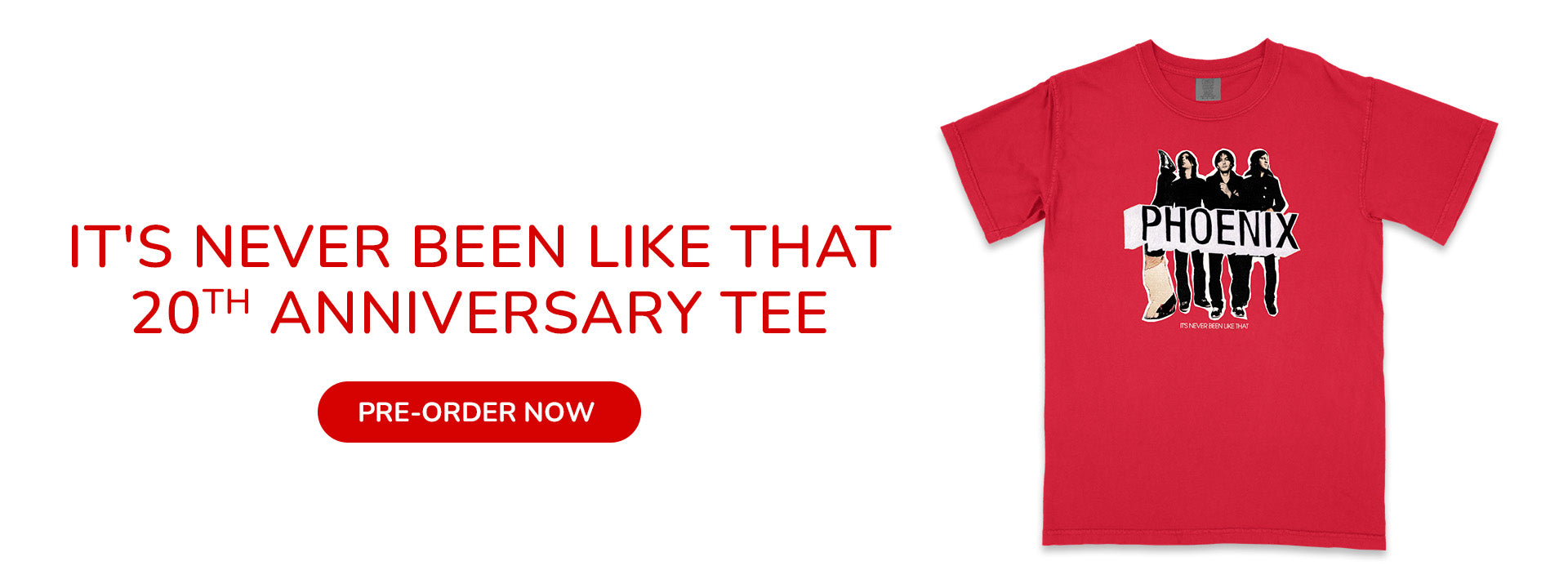 It's never been like that 20th anniversary tee. Pre-order now. 